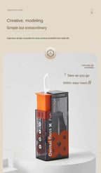 Portable dental floss dispenser with 10 automatically ejecting dental floss sticks