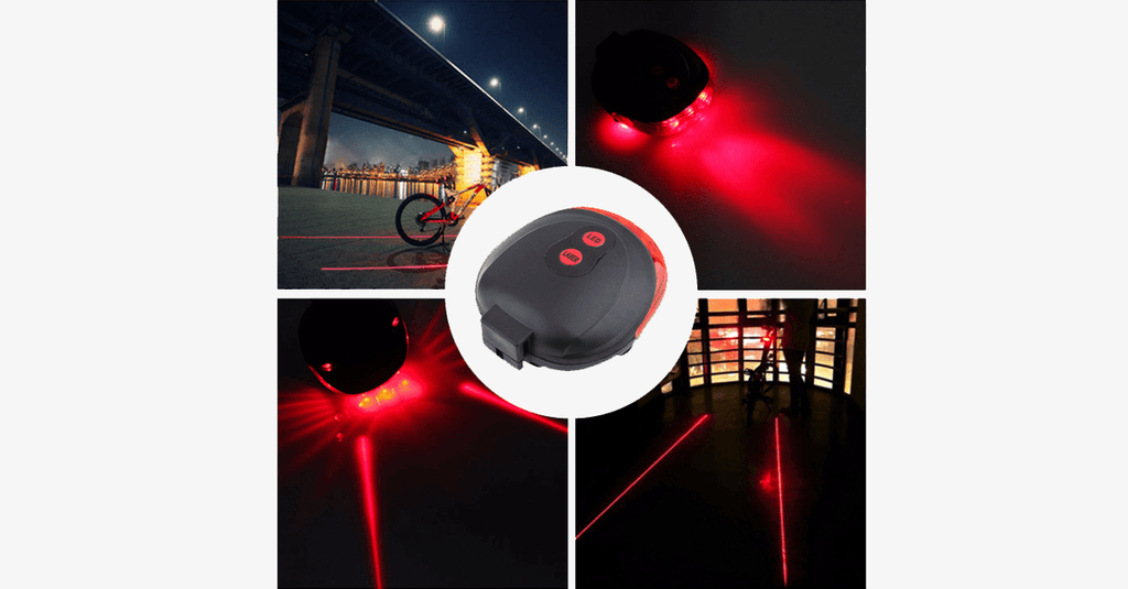 Laser LED Rear Light for Bicycles – Ride in Style!