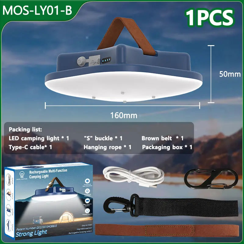 Rechargeable LED Camping Lamp with Magnets