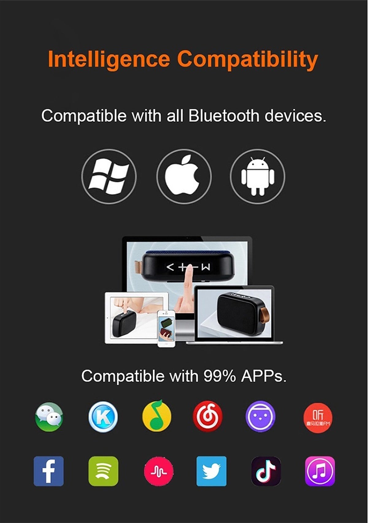 Portable Bluetooth Speaker with HiFi Sound