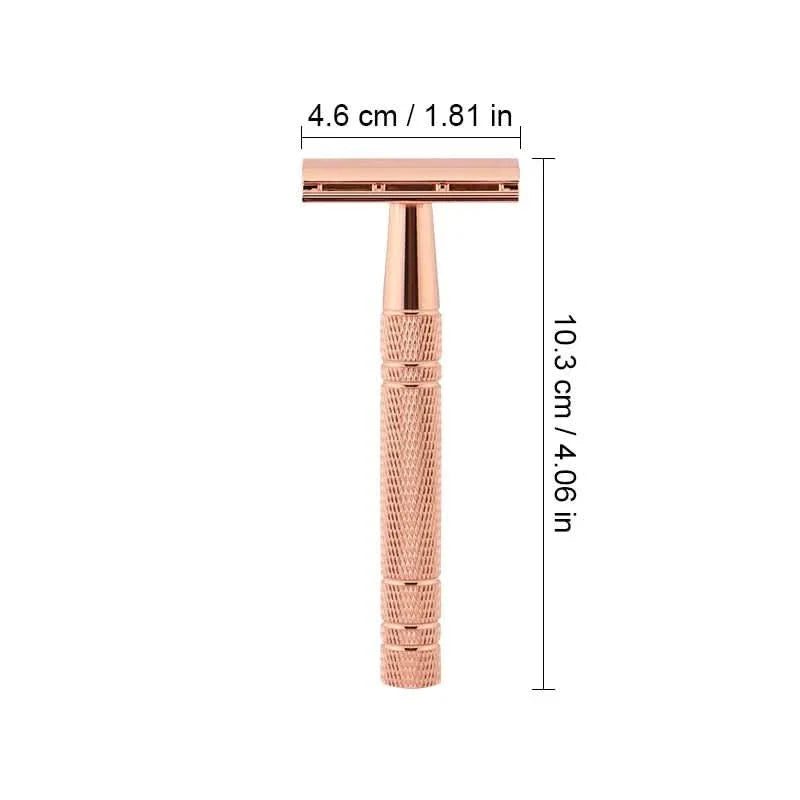 5-blade luxury razor in rose gold, silver, black & grey