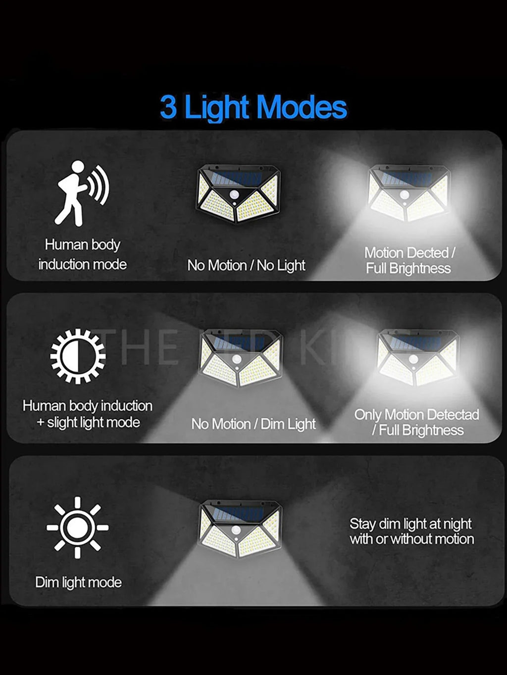 Versatile solar light - Weatherproof LED outdoor lamp with motion sensor