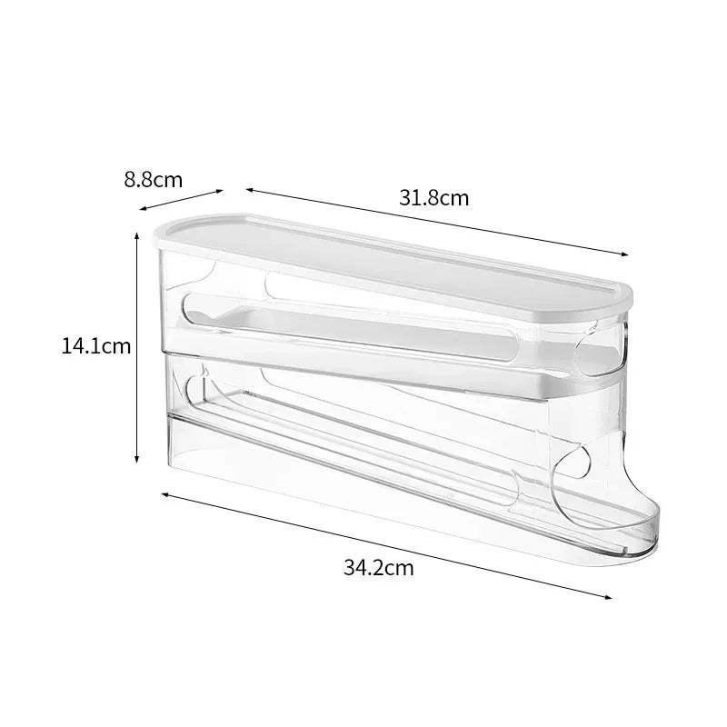 Automatic Rolling Egg Holder for Refrigerator Storage