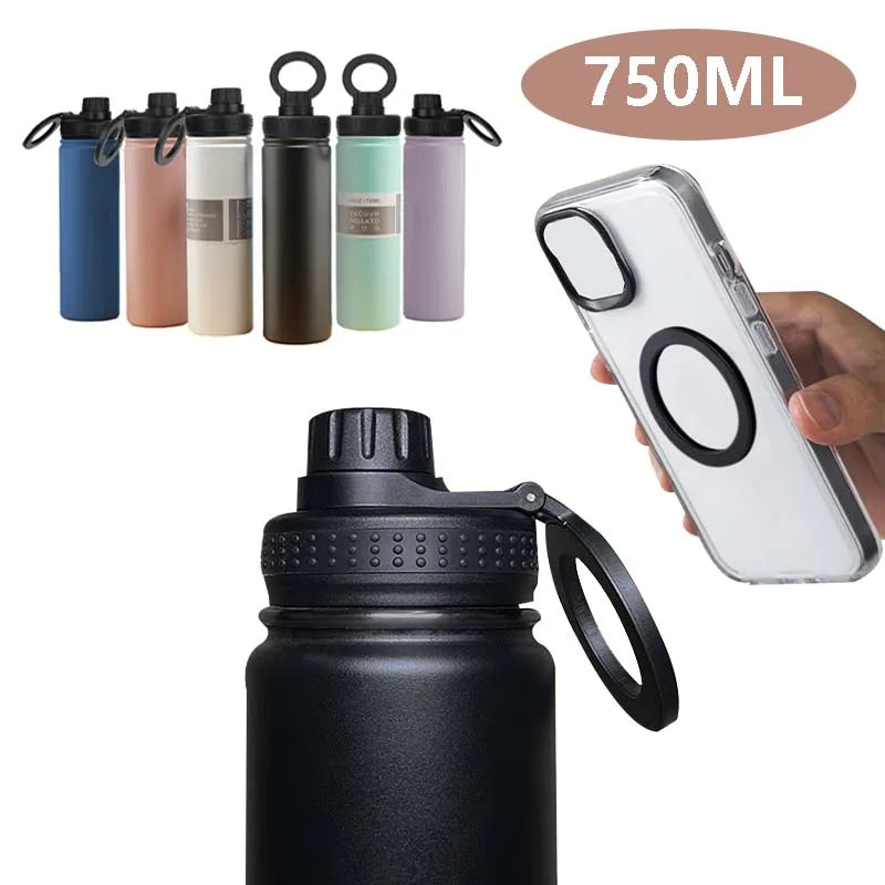 Insulated Stainless Steel Water Bottle with Phone Holder – 750ml