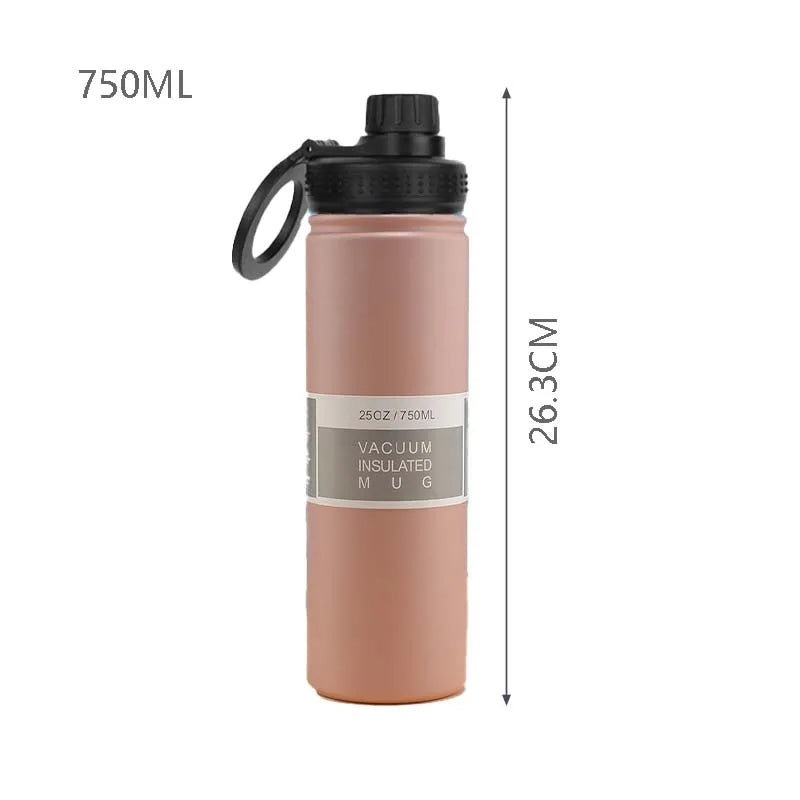 Insulated Stainless Steel Water Bottle with Phone Holder – 750ml
