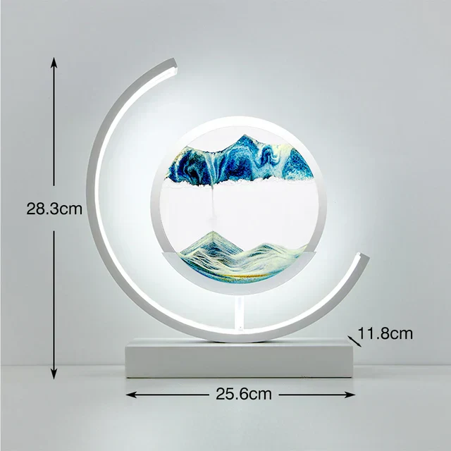 3D Hourglass LED Lamp, Mesmerizing Sand Art for Home Decor