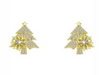 Rotating Christmas Tree Earrings