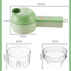 4-in-1 Handheld Electric Vegetable Chopper and Slicer