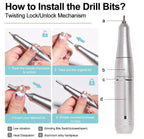 High Performance 45000RPM Portable Electric Nail File With Battery | Quiet Design for Professional Manicure
