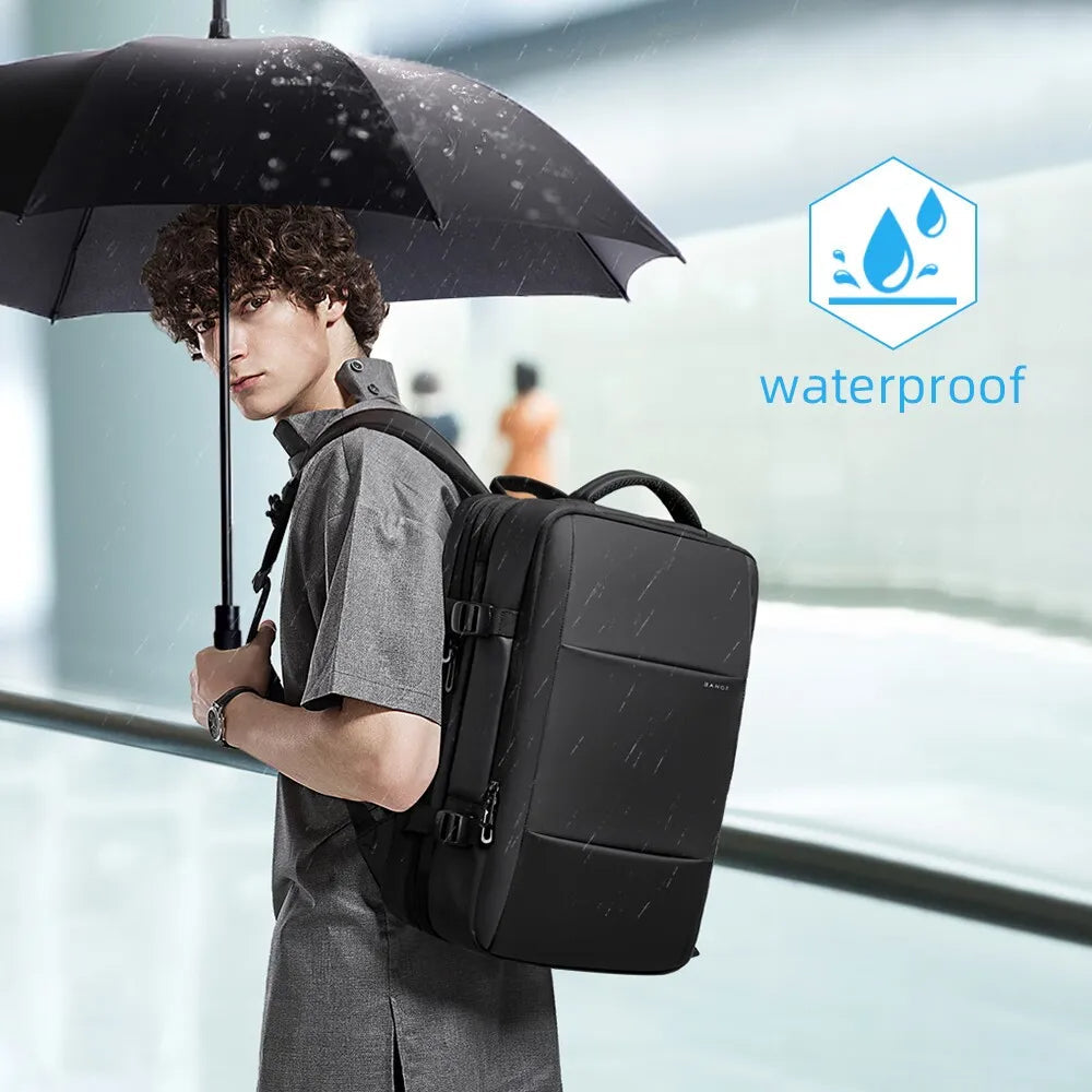 Waterproof Expandable Travel Backpack – Large Capacity & Anti-Theft Protection