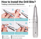 ProNail 45000RPM Electric Nail File – Portable Rechargeable E-File for Manicure & Acrylic Nails | Low Noise