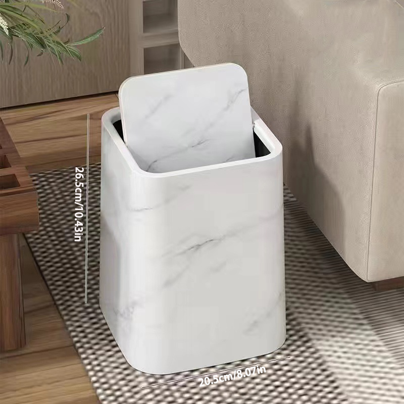 Marble Trash Can | Elegant Swivel Lid