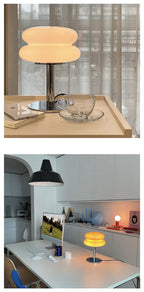 DESIGNER GLASS TABLE LAMP - AMBIENT LED LAMP FOR BEDROOM AND STUDY
