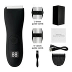 Men's body hair trimmer and women's razor with bikini attachment