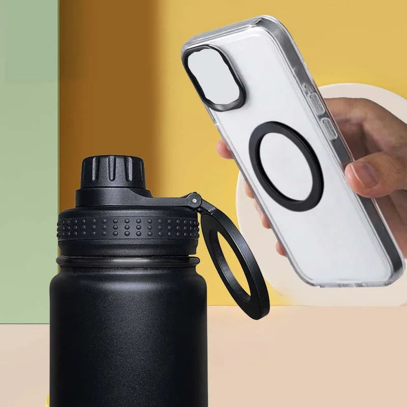 Insulated Stainless Steel Water Bottle with Phone Holder – 750ml