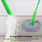 Quick-drying dual mop | No wringing. No stress.