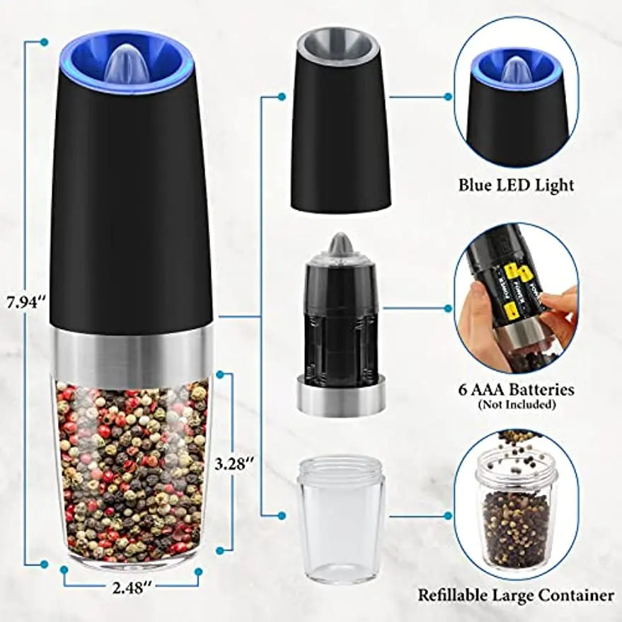 Gravity Electric Salt and Pepper Grinder