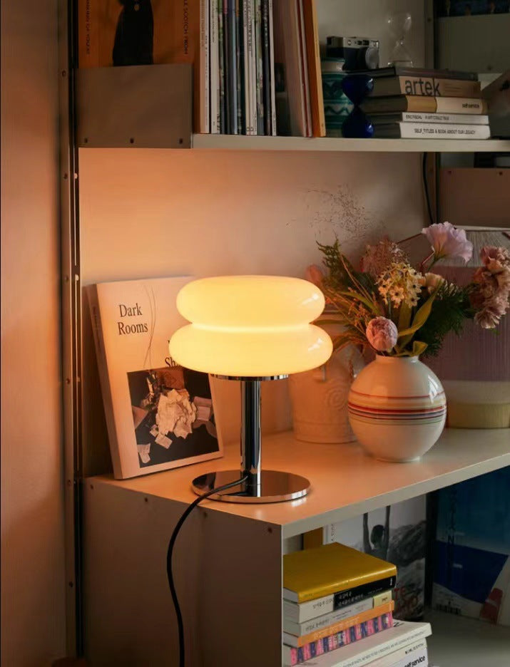 DESIGNER GLASS TABLE LAMP - AMBIENT LED LAMP FOR BEDROOM AND STUDY
