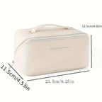 Travel-friendly Makeup Organizer with Zipper – Elegant Cosmetic Bag