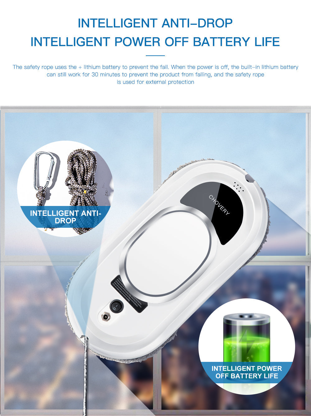 CleanBot Smart Window Cleaner with Remote Control – Streak-Free Glass Cleaning