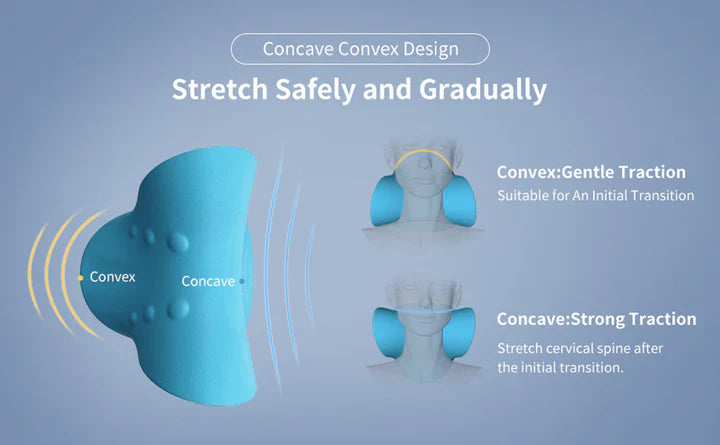 Neck and Shoulder Stretch – Cervical Traction Pillow for Spinal Alignment and Massage