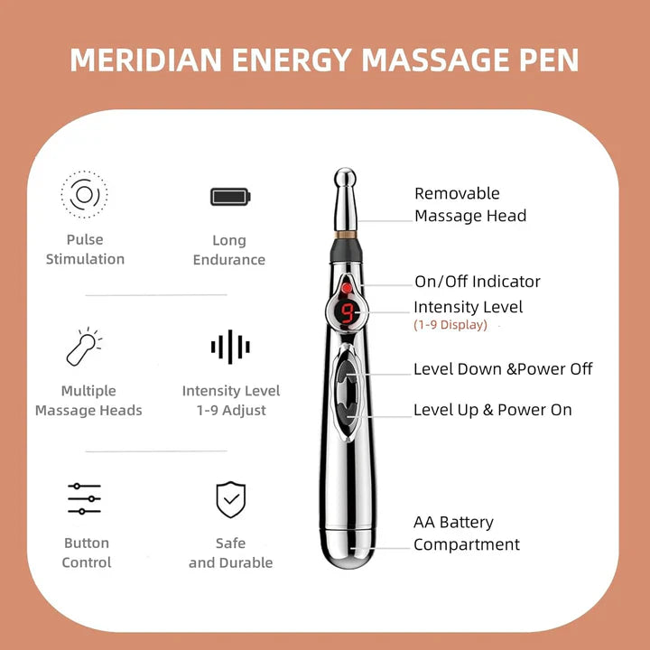 Electronic Acupuncture Pen | Meridian Massage Device for Pain Relief