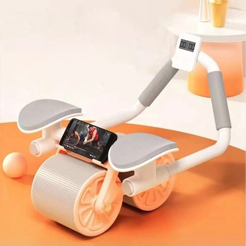 Automatic recoil wheel with elbow support