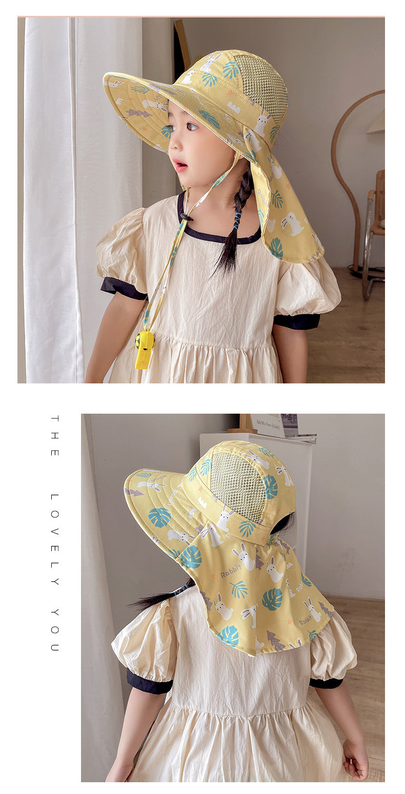 Children's Sun Hat with UPF 50+ - Adjustable Chin Straps and Wide Brim