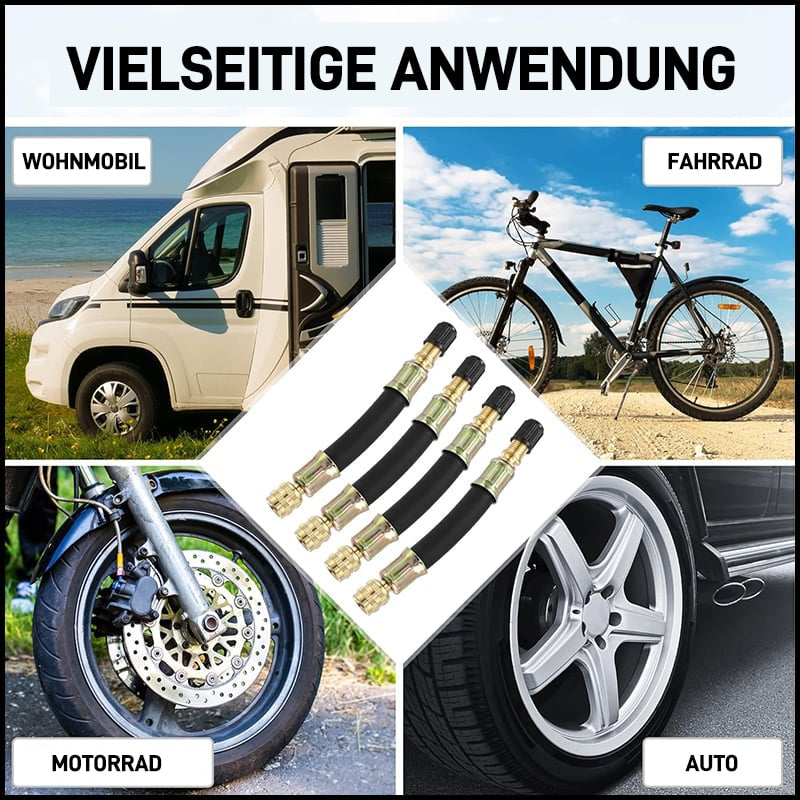 Flexible tire valve extensions | Universal fit, effortless access