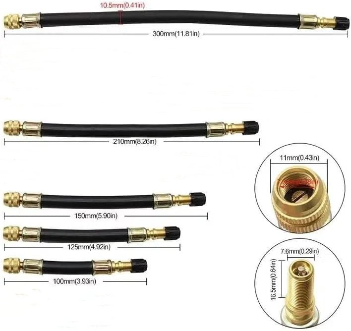 Flexible tire valve extensions | Universal fit, effortless access