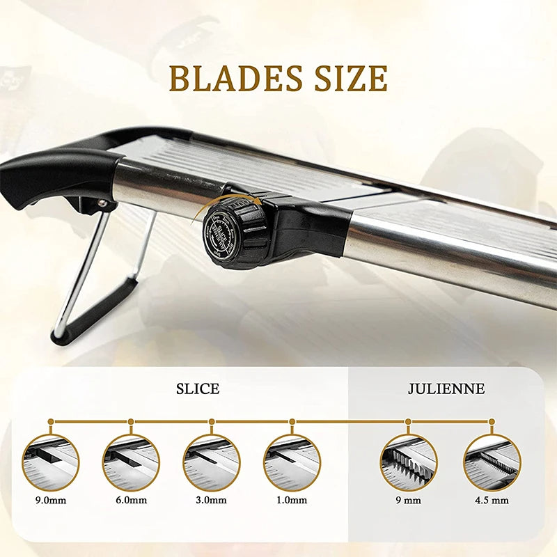 Adjustable Stainless Steel Mandoline Slicer – Durable Kitchen Essential