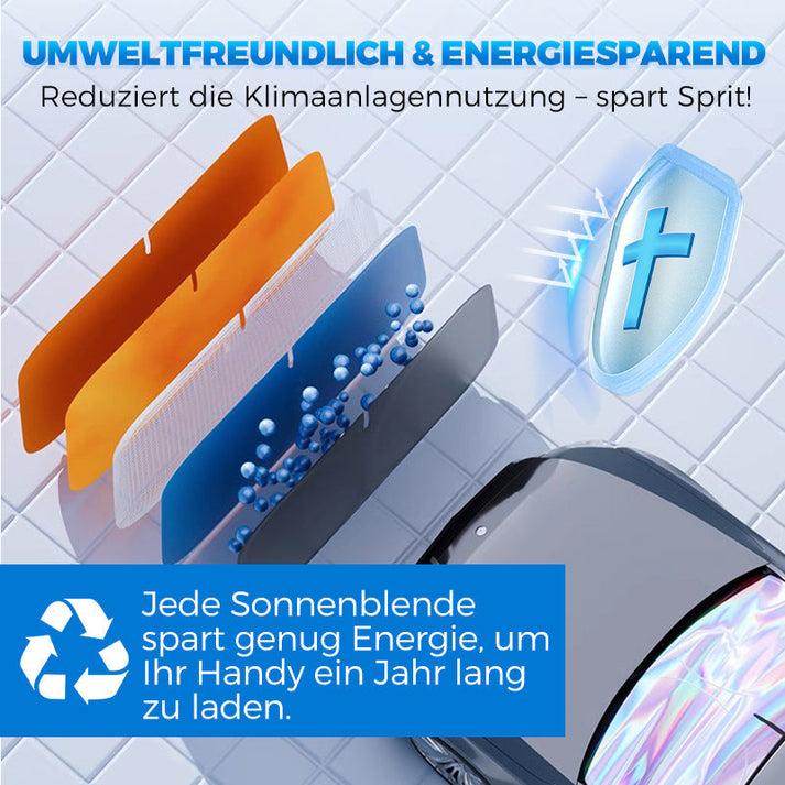 Laser-reflective windshield | Sleek design, quick setup, compact folding