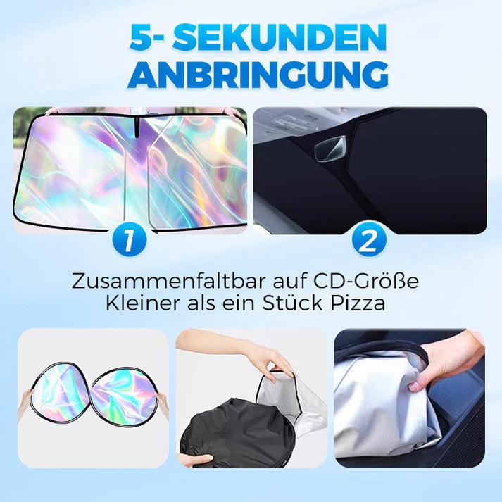 Laser-reflective windshield | Sleek design, quick setup, compact folding