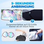Laser-reflective windshield | Sleek design, quick setup, compact folding