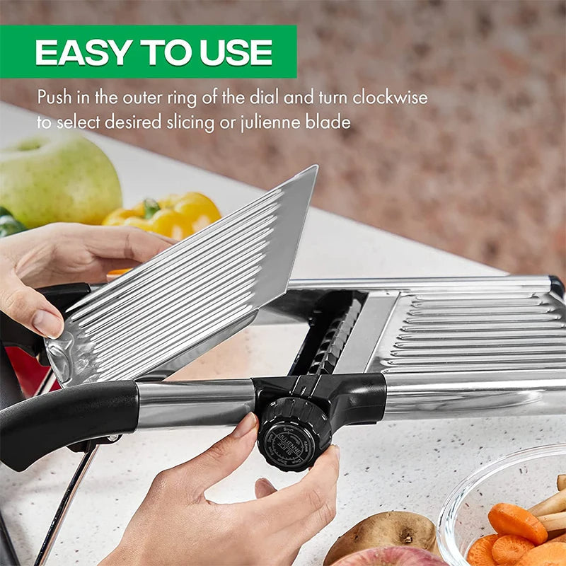 Adjustable Stainless Steel Mandoline Slicer – Durable Kitchen Essential