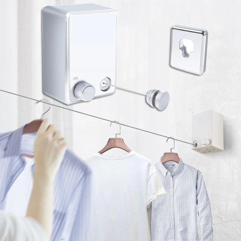 Retractable clothesline for indoor/outdoor