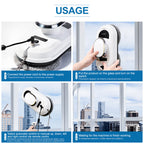 SMART ROBOT WINDOW CLEANER WITH REMOTE CONTROL – AUTOMATIC VACUUMING AND CLEANING FUNCTION