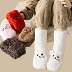 Warm, fluffy bear socks
