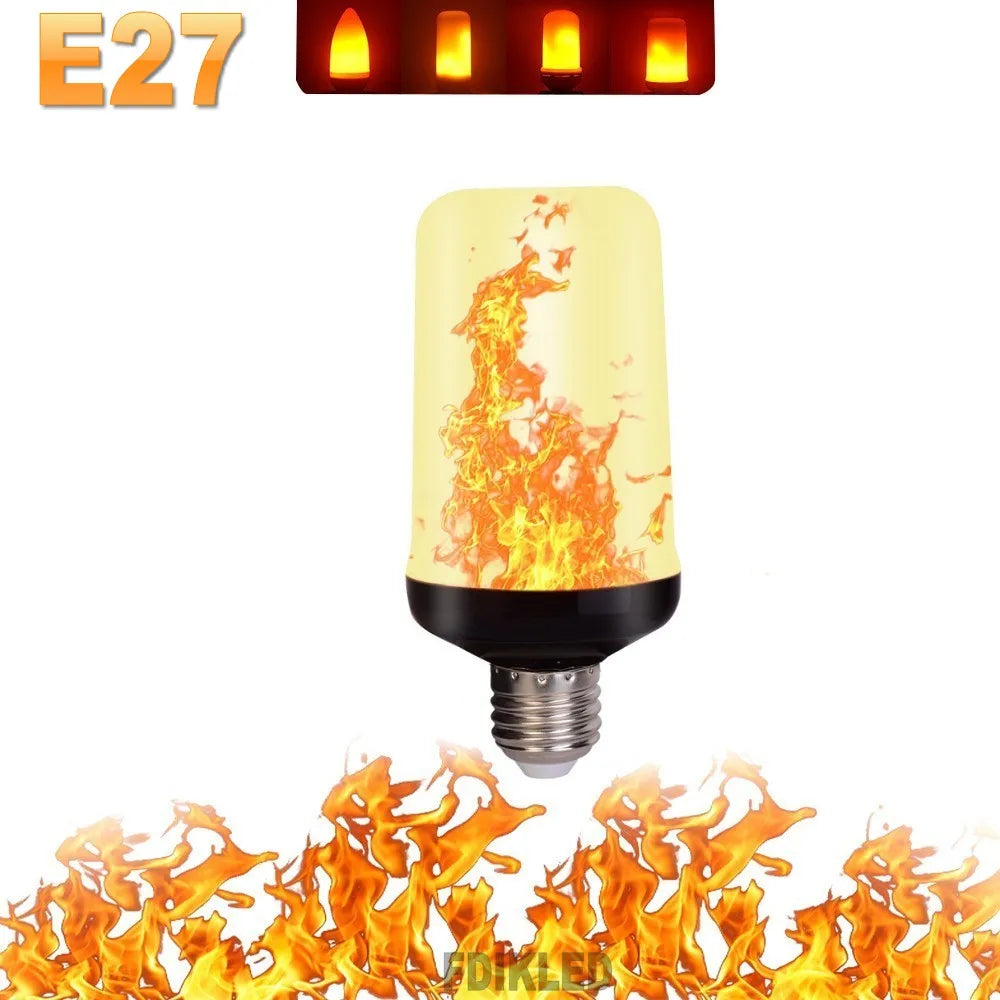 LED FLAME LIGHT PARTY LAMP - 4 MODES SIMULATION FIRE