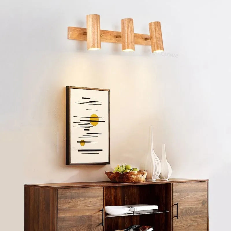 Modern Wall Lamp made of Walnut Wood - Scandinavian LED Wall Lamp for Living Room & Dining Room