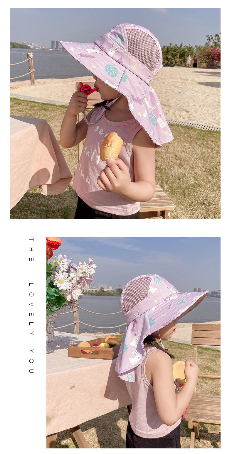 Children's Sun Hat with UPF 50+ - Adjustable Chin Straps and Wide Brim