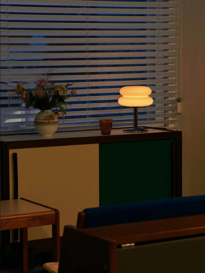 DESIGNER GLASS TABLE LAMP - AMBIENT LED LAMP FOR BEDROOM AND STUDY