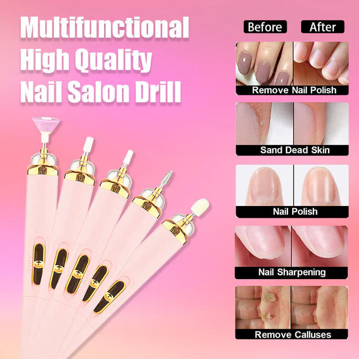 5-in-1 Electric Nail Care Device – Portable Manicure Tool with LED Light