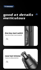 Professional painless nose and ear hair trimmer for men and women