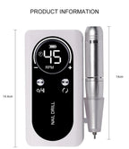 High Performance 45000RPM Portable Electric Nail File With Battery | Quiet Design for Professional Manicure