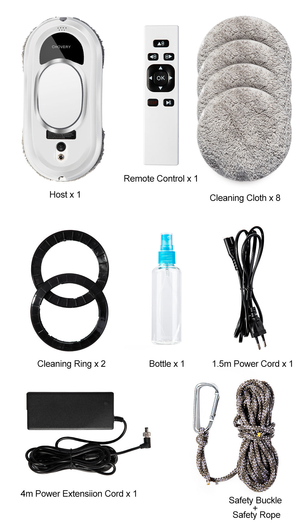 CleanBot Smart Window Cleaner with Remote Control – Streak-Free Glass Cleaning