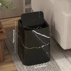 Marble Trash Can | Elegant Swivel Lid