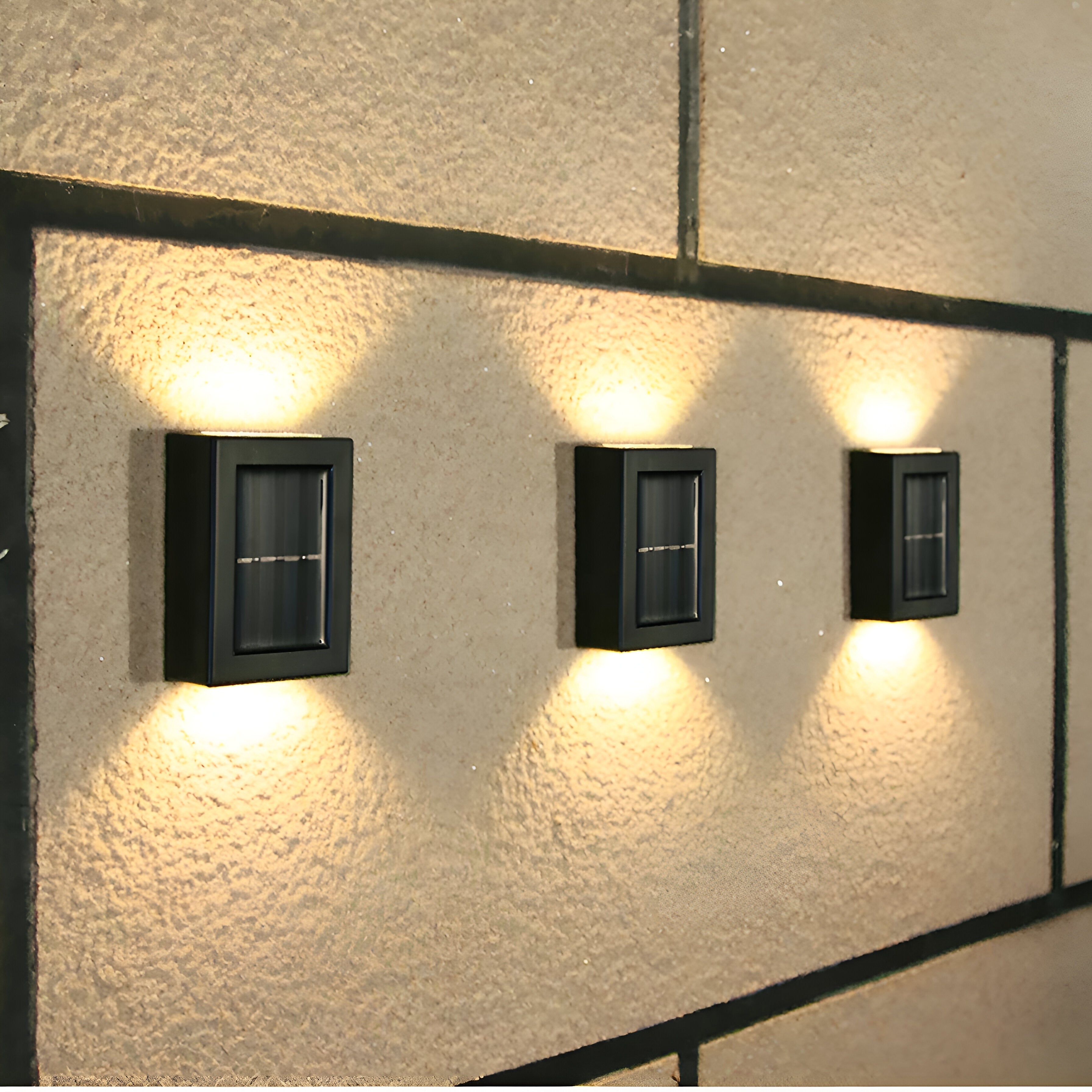 Solar Outdoor Lamp LED IP65 Waterproof Black