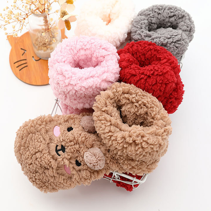 Warm, fluffy bear socks