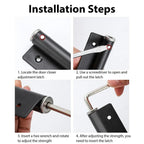 Adjustable Door Closer with Internal Spring